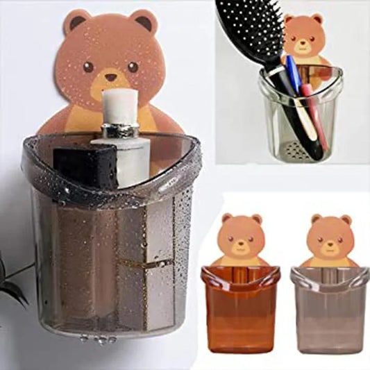 Wall-Mounted Bear Toothbrush Holder