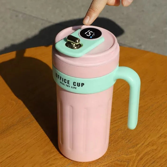 Stainless Steel Coffee Mug – Temperature Display