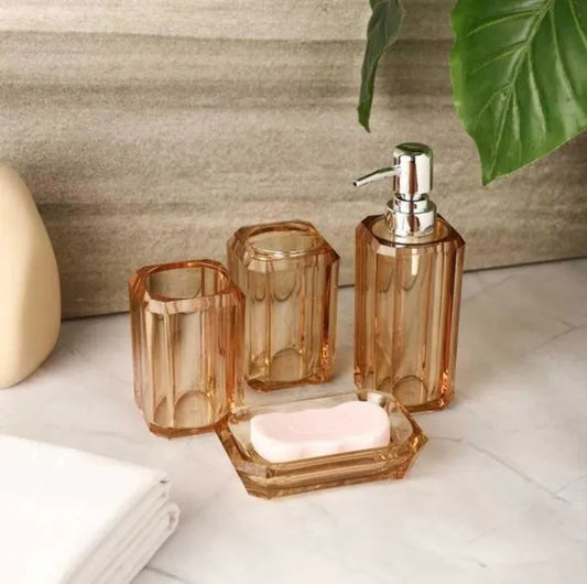 Acrylic 4-Piece Washroom Set