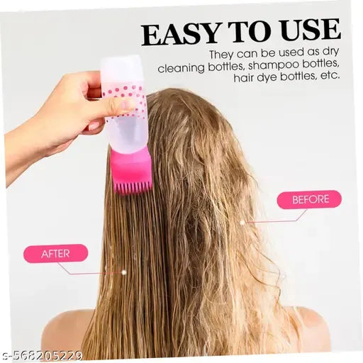 Hair Oil Applicator Comb Bottle