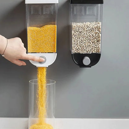Wall-Mounted Cereal & Grain Dispenser – 1 Piece Food Storage Organizer