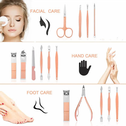 16-in-1 Nail Care Kit – Hyper Sharp Stainless Steel Tools