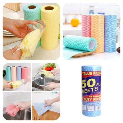 50 PCS Reusable Kitchen Cleaning Wipes