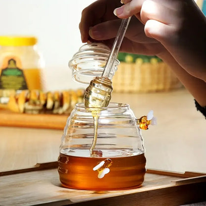Clear Glass Honey Storage Jar