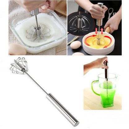 Manual Hand Press Steel Whisk