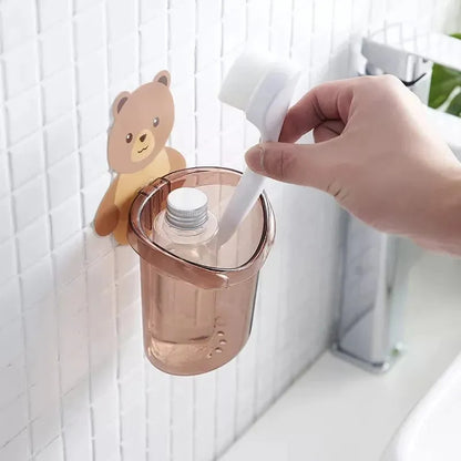 Wall-Mounted Bear Toothbrush Holder