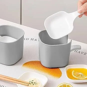 7-Piece Plastic Sauce Dipping Plate Set