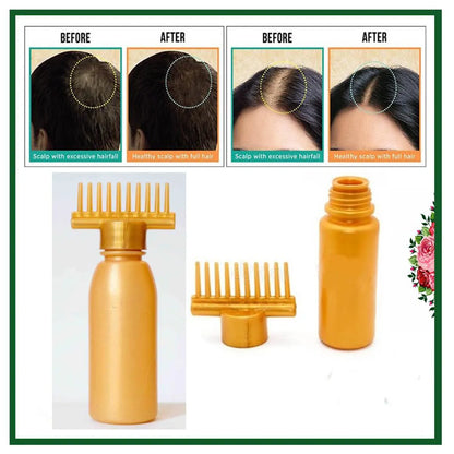 Hair Oil Applicator Comb Bottle