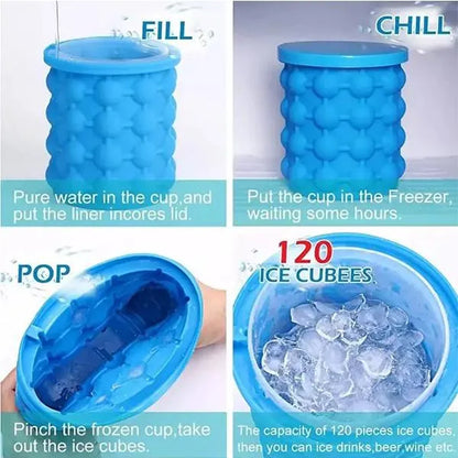 Ice Cube Maker Silicone Bowl