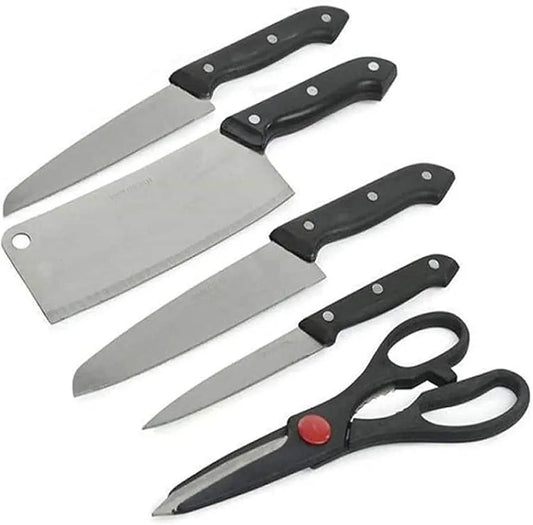 Knife Set with Plastic Cutting Board
