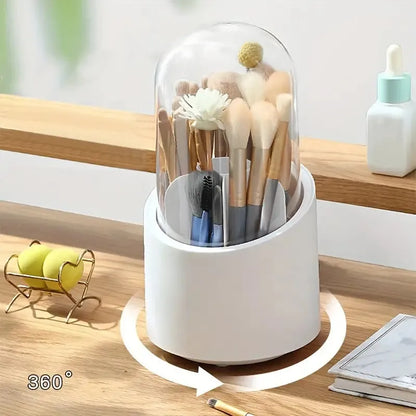 360° Rotating Makeup Brush Organizer