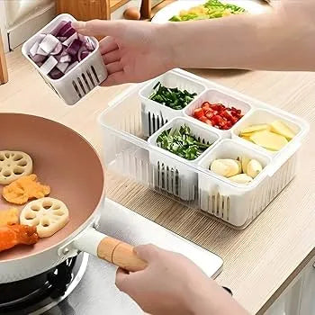 6-Grid Fridge Storage Box