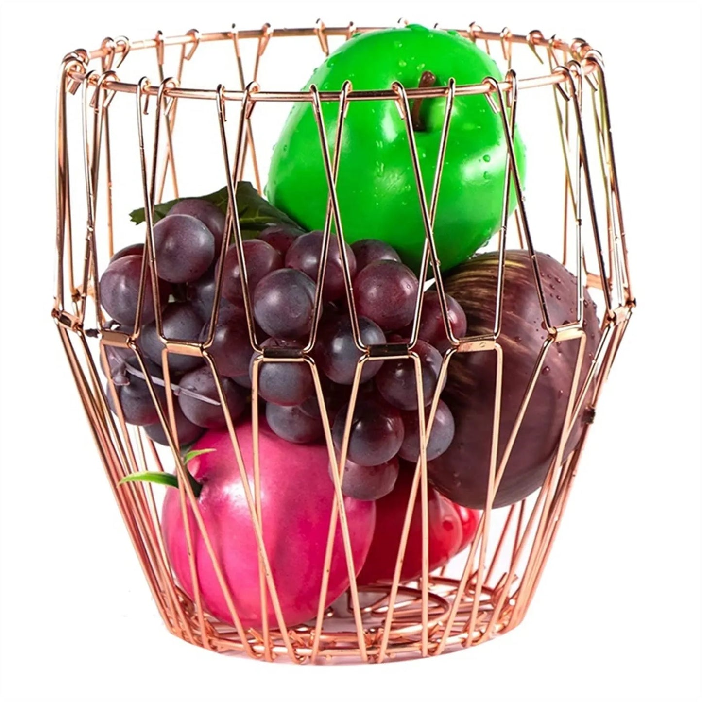 Flexible Gold Wire Fruit Basket