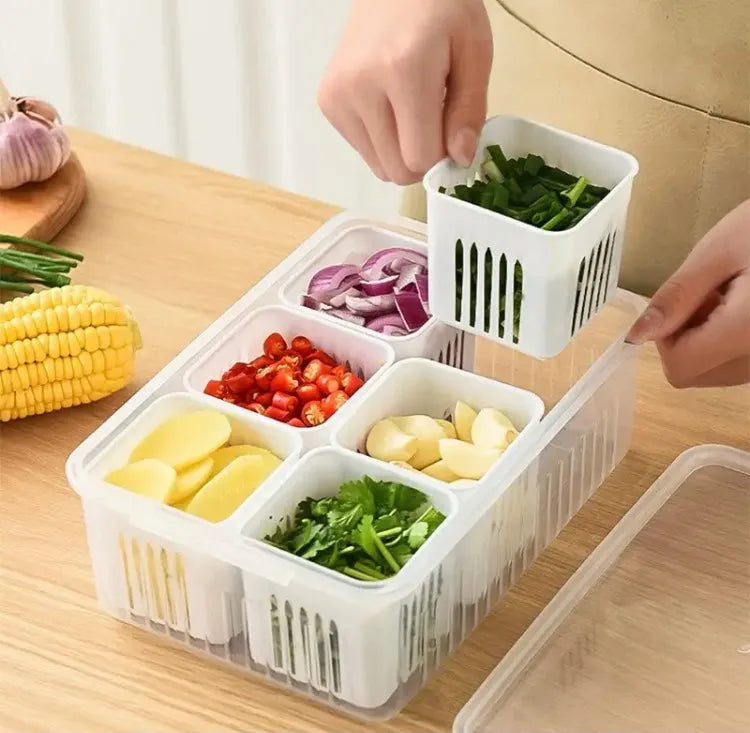 6-Grid Fridge Storage Box