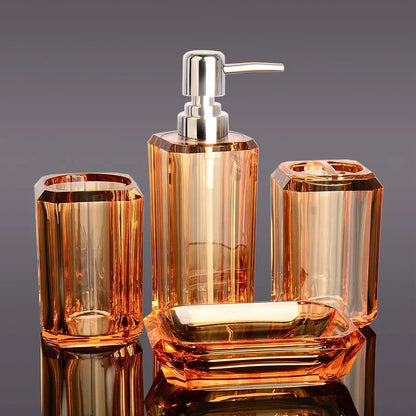 Acrylic 4-Piece Washroom Set