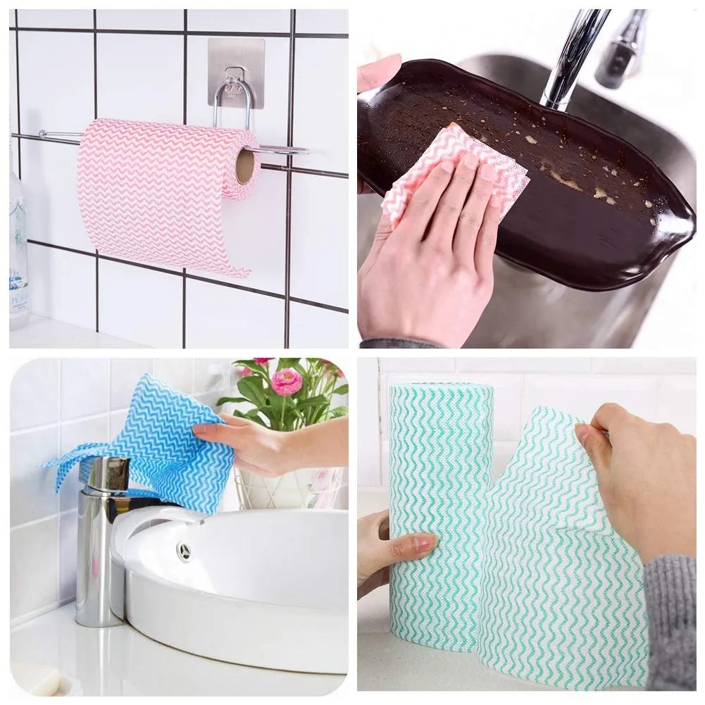 50 PCS Reusable Kitchen Cleaning Wipes
