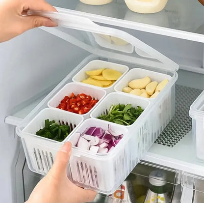6-Grid Fridge Storage Box