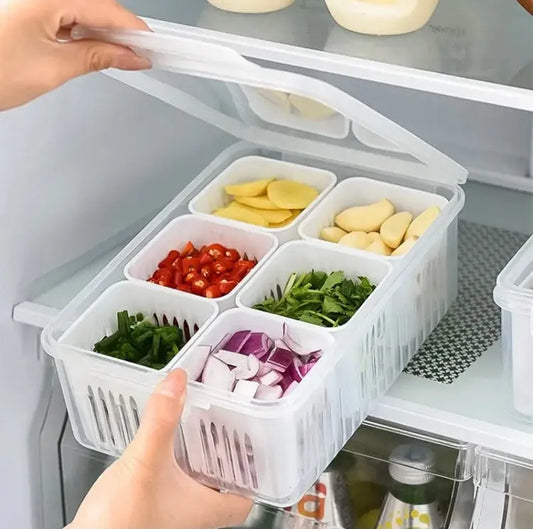 6-Grid Fridge Storage Box