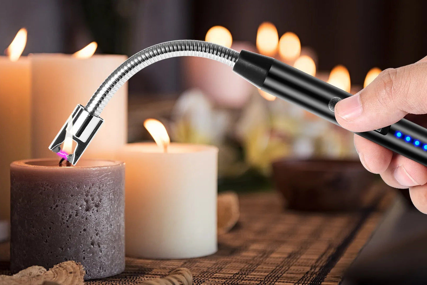 Electric USB Arc Lighter – No Flame, No Gas, 100% Windproof