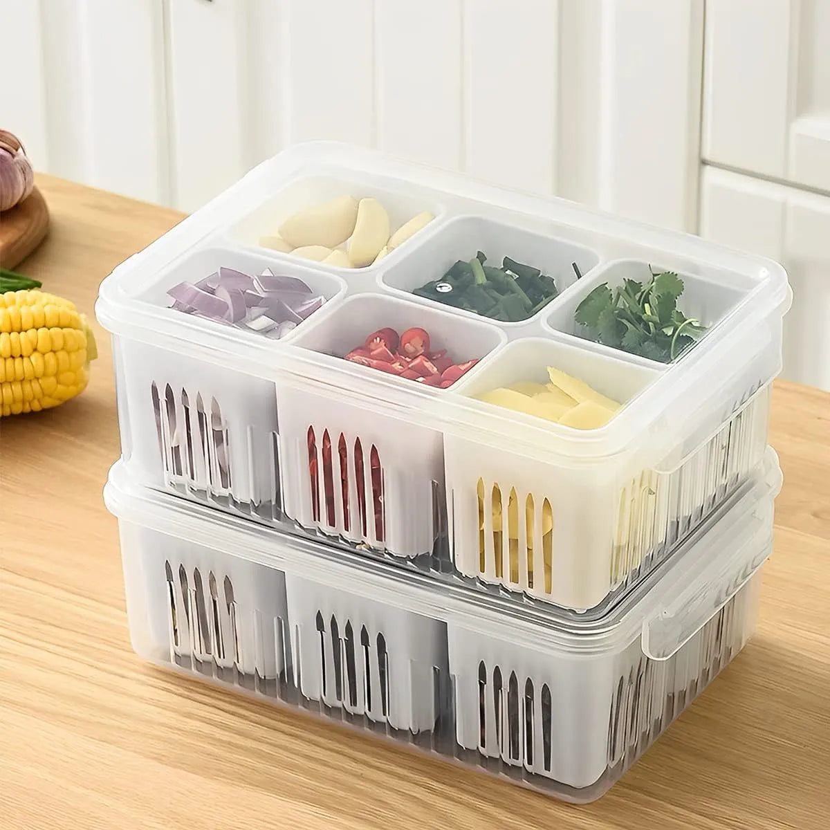6-Grid Fridge Storage Box