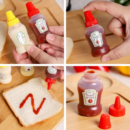 2PCS Mini Ketchup Squeeze Bottles