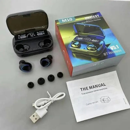 M10 Wireless Earbuds – Power Bank Case & Smart Touch Control