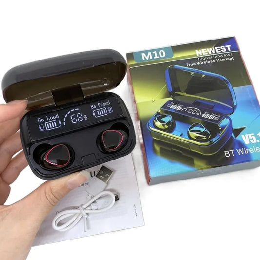 M10 Wireless Earbuds – Power Bank Case & Smart Touch Control