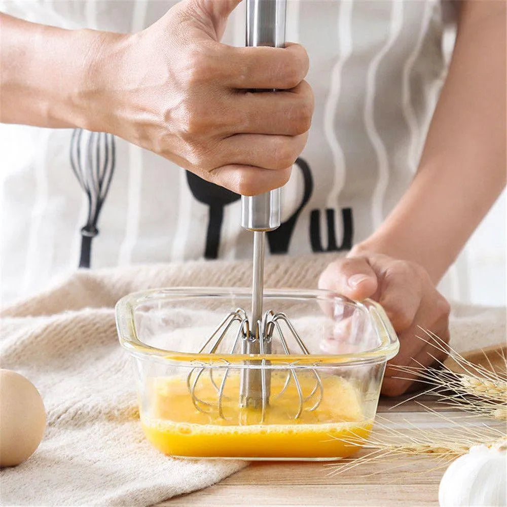 Manual Hand Press Steel Whisk