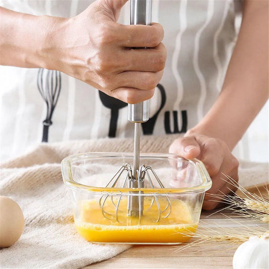 Manual Hand Press Steel Whisk