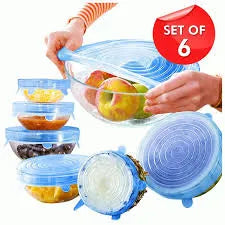 6pcs Silicone Food Covers