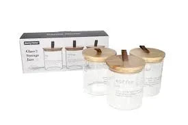 3-Piece Airtight Glass Storage Jars