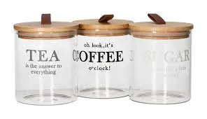 3-Piece Airtight Glass Storage Jars