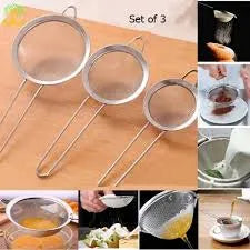 3-Piece Stainless Steel Tea Strainer