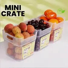 Household Mini Storage Crate (Pack of 4)