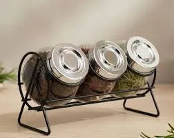 3-Pc Jar Set with Stand