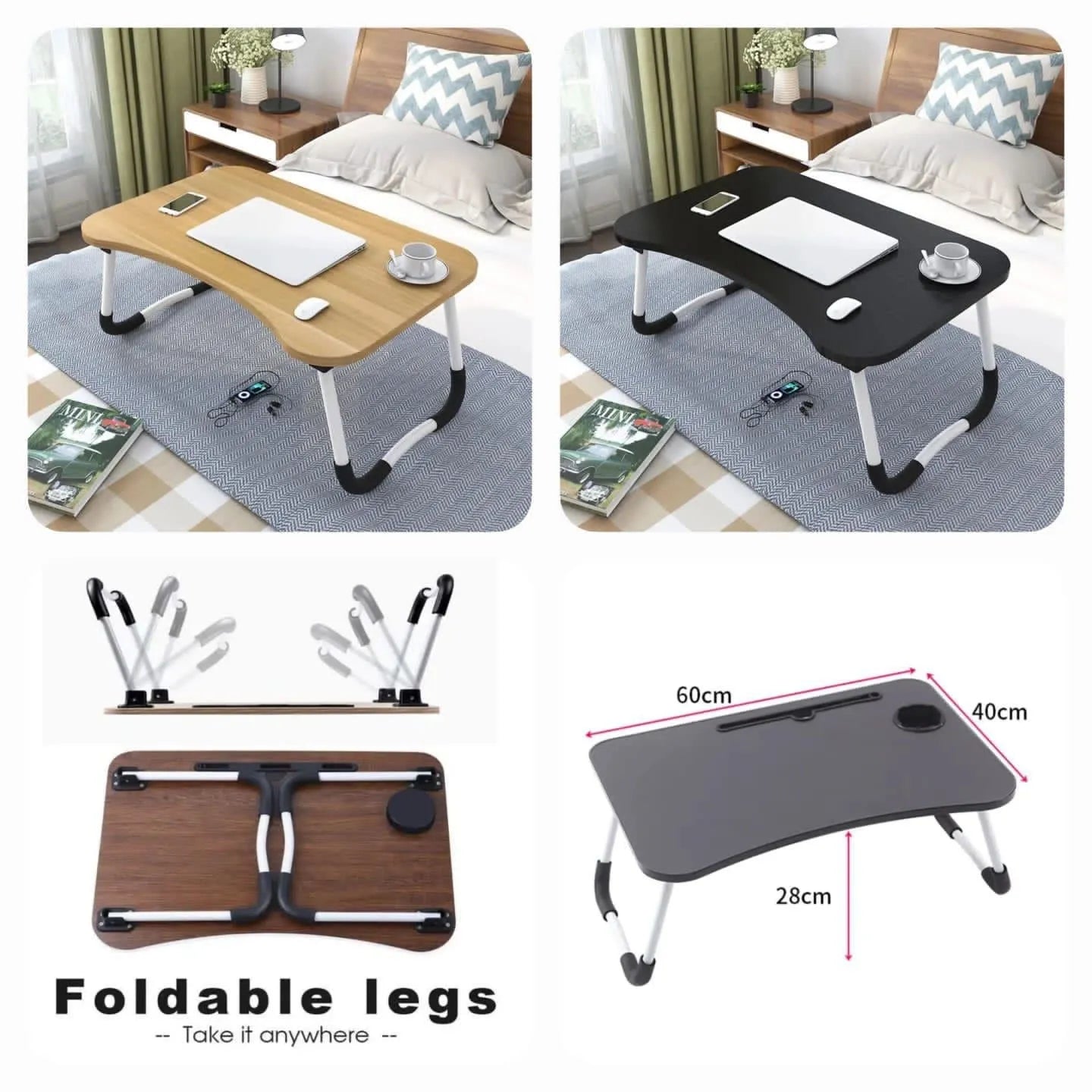 Foldable Laptop Table for Bed