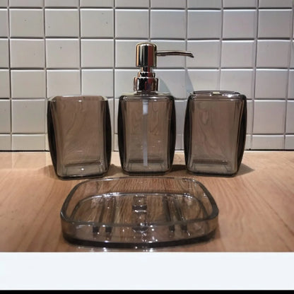 Acrylic 4-Piece Washroom Set