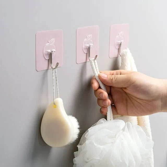 Pack of 10 strong adhesive hooks