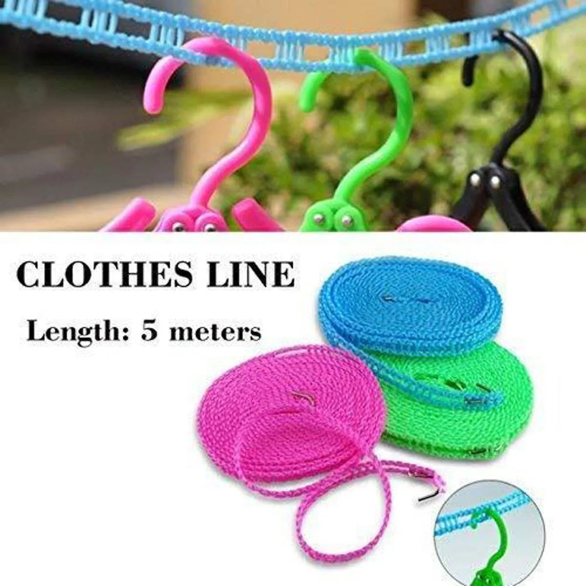 5M Windproof Clothesline Rope