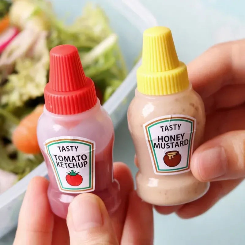 2PCS Mini Ketchup Squeeze Bottles
