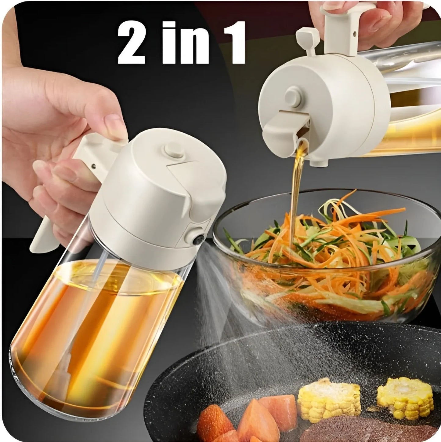 2-in-1 Oil Spray & Dispenser Jug