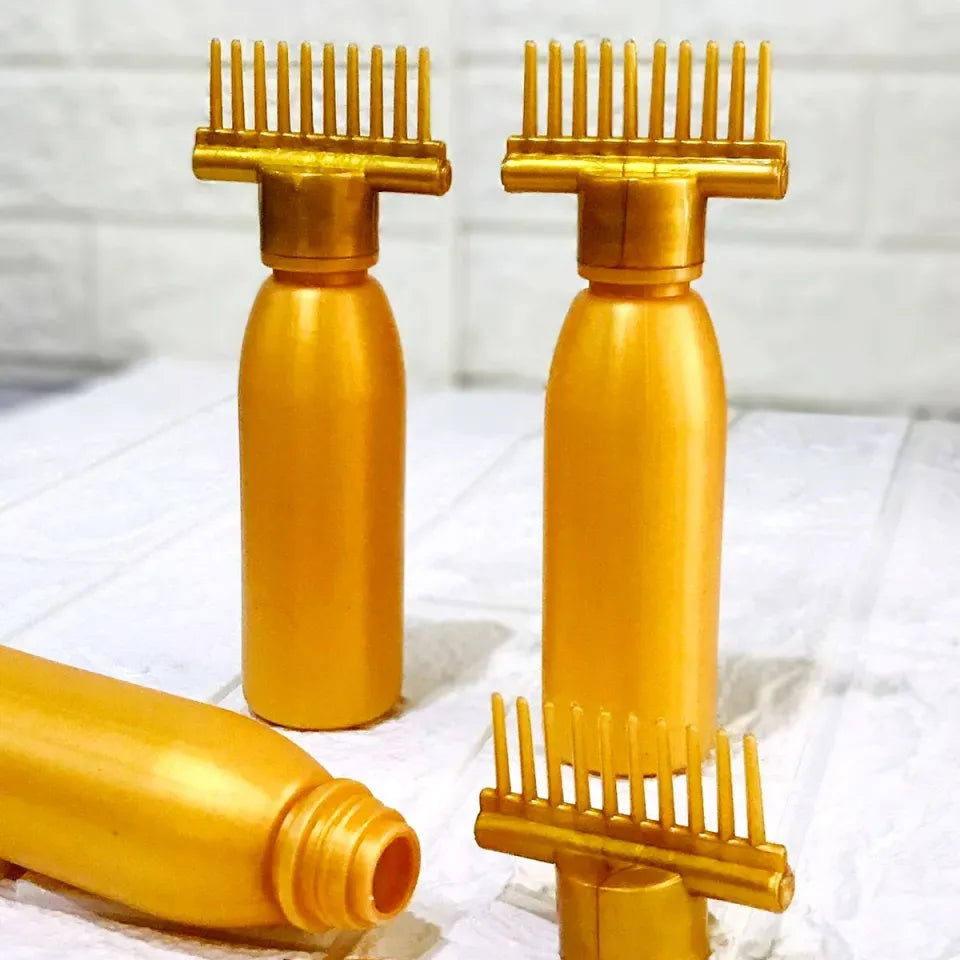 Hair Oil Applicator Comb Bottle