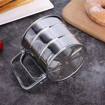 Stainless Steel Hand Press Flour Sifter