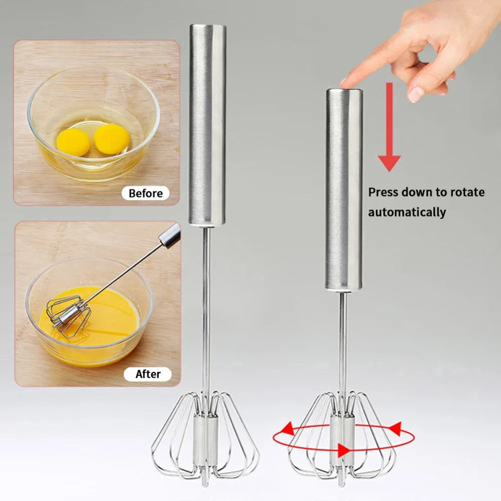 Manual Hand Press Steel Whisk