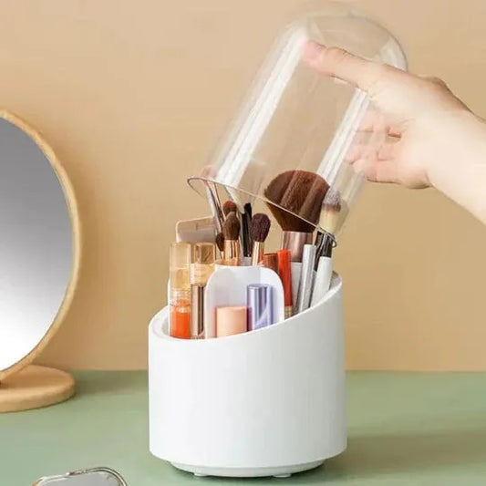 360° Rotating Makeup Brush Organizer