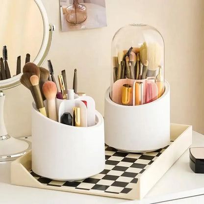 360° Rotating Makeup Brush Organizer