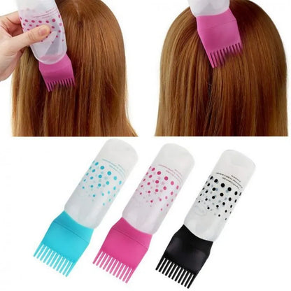 Hair Oil Applicator Comb Bottle