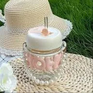 Pearl Glass Tumbler with Straw