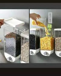 Wall-Mounted Cereal & Grain Dispenser – 1 Piece Food Storage Organizer