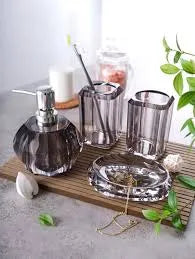 Acrylic 4-Piece Washroom Set